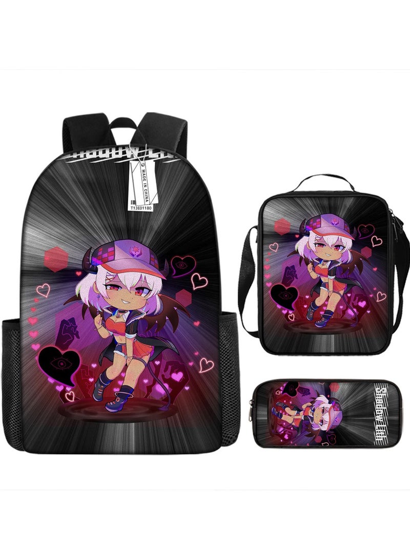 New Dragon Ball Printed Backpack Polyester Schoolbag Fashion Shoulder Bag Student Pencil Bag Three-piece Set,40-three-piece set; backpack + shoulder bag + pencil bag - 180  - Image 1