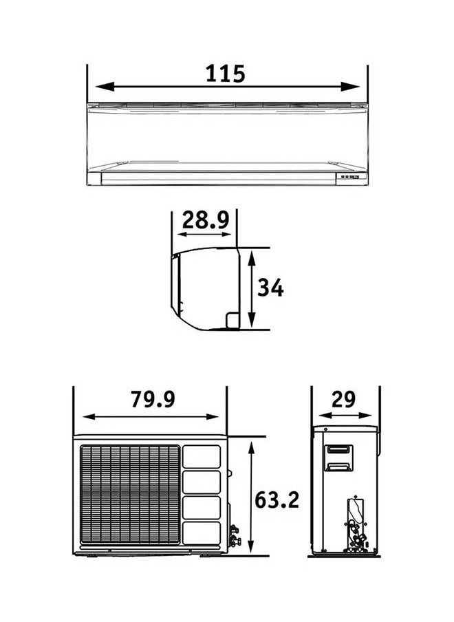 Split AC 18000 BTU Cold Only R32 Eco Inverter Compressor