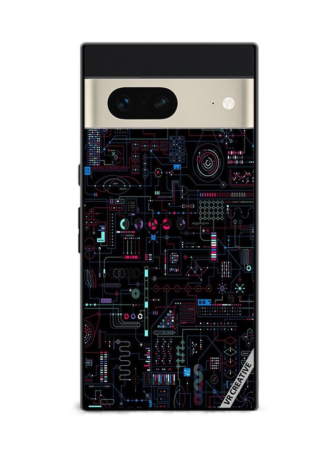 VR CREATIVE Protective Case Cover For Google Pixel 7 Circuit Board Design Multicolour - Image 1