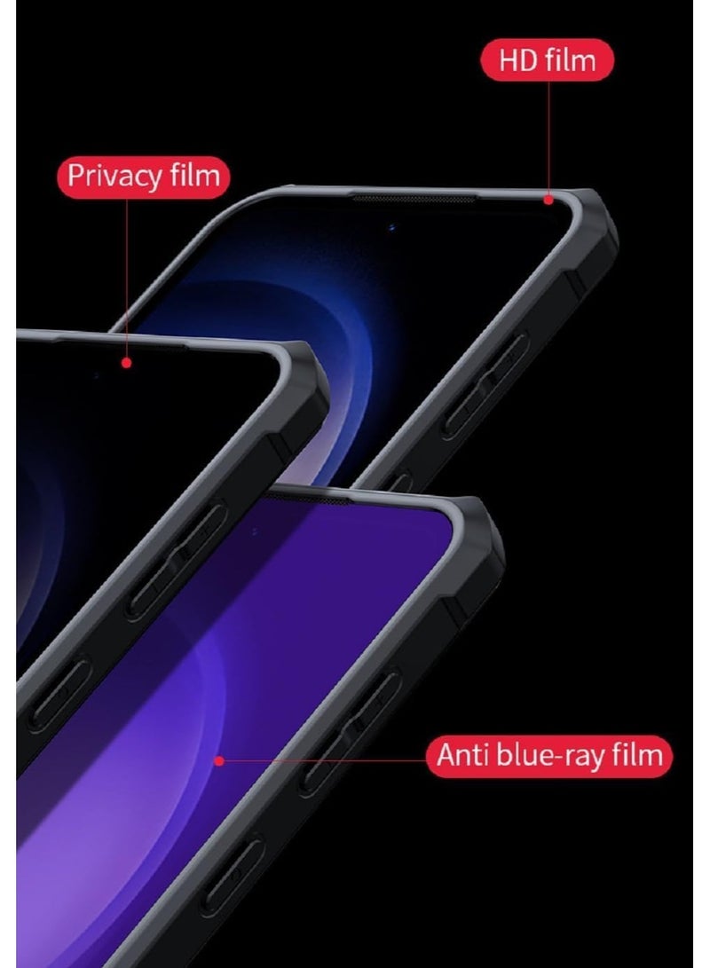 Case Compatible with Samsung Galaxy S25 Ultra, [Droproof] [Sweat-Proof] [Fingerprint-Proof] Shockproof Protective Phone Case -Black - Image 4