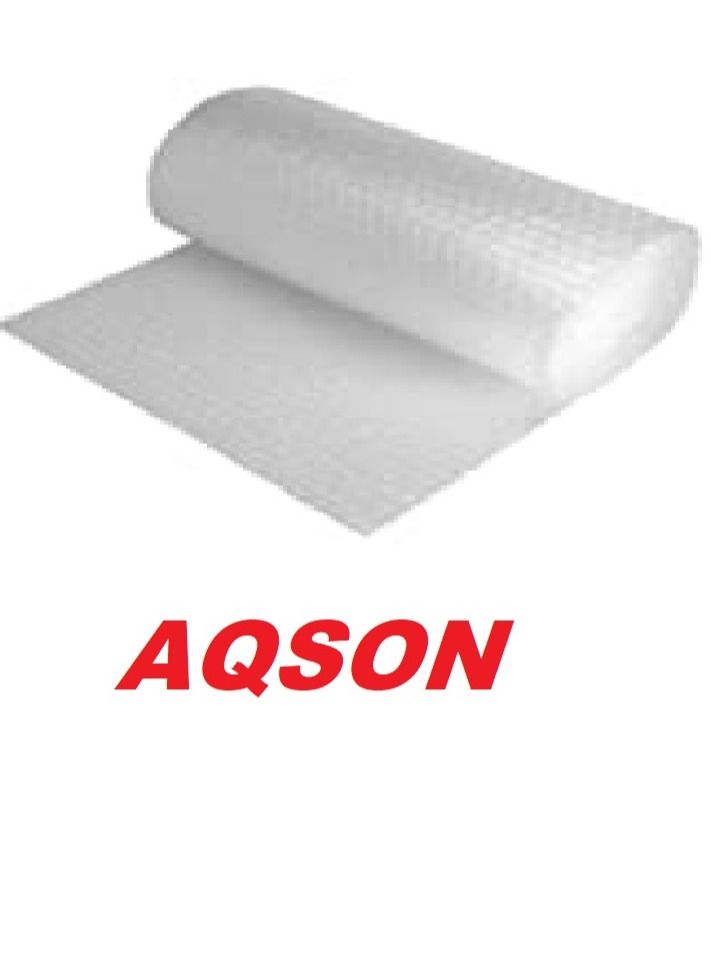 AQSON لفافة تغليف الفقاعات الهوائية شفافة 50 سم × 10 متر - Image 1