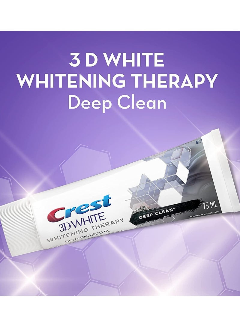 Crest 3D White Charcoal Whitening Toothpaste + 3D White Brilliance Clean Mint Free Whitening Mouthwash 16.9 Ounce - Image 2