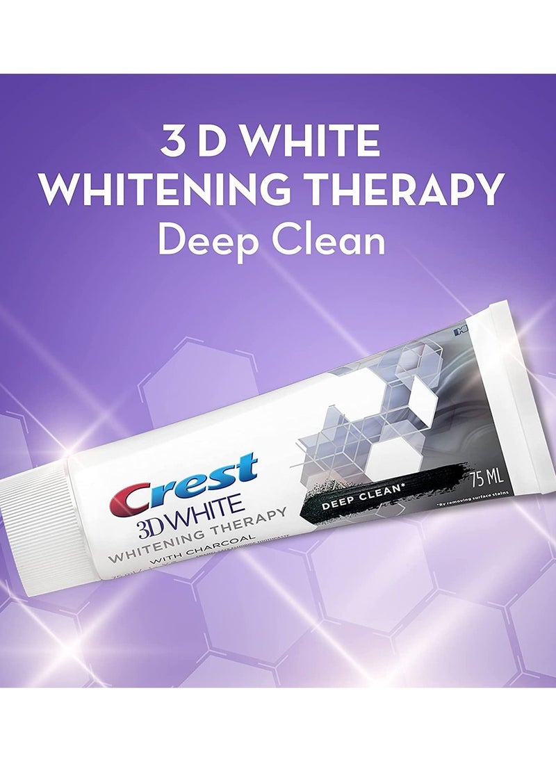 Crest 3D White Charcoal Whitening Toothpaste + 3D White Brilliance Clean Mint Free Whitening Mouthwash 16.9 Ounce  - Image 3