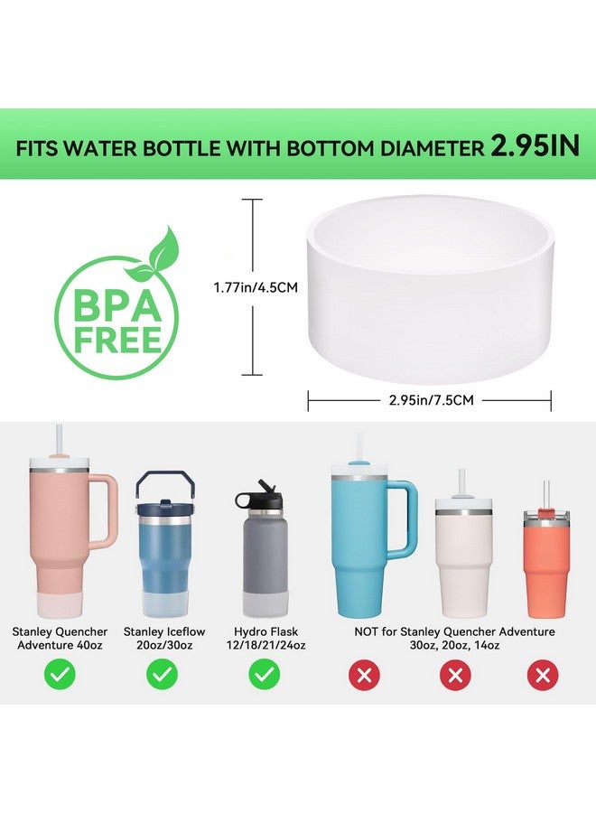 PICcircuit 2 PCS for Stanley Boot, Silicone Bottom for Stanley Cup Boot Quencher Adventure 40oz&for Hydroflask Boot 12-24oz for Stanley Tumbler Accessories for Stanley Cup Accessories Avoid Scratches&Noise - Image 2