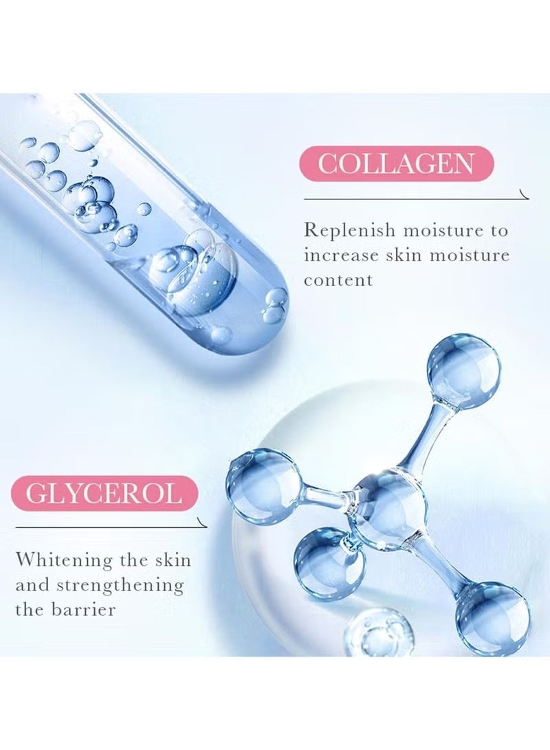 SADOER Collagen Face Serum, Sakura Facial Serum, ELASTIC MOISTHYDRATE SERUM, 4X Elastic HydrateDelicate Skin And BrightStrong Skin Barrier 100ml - Image 5