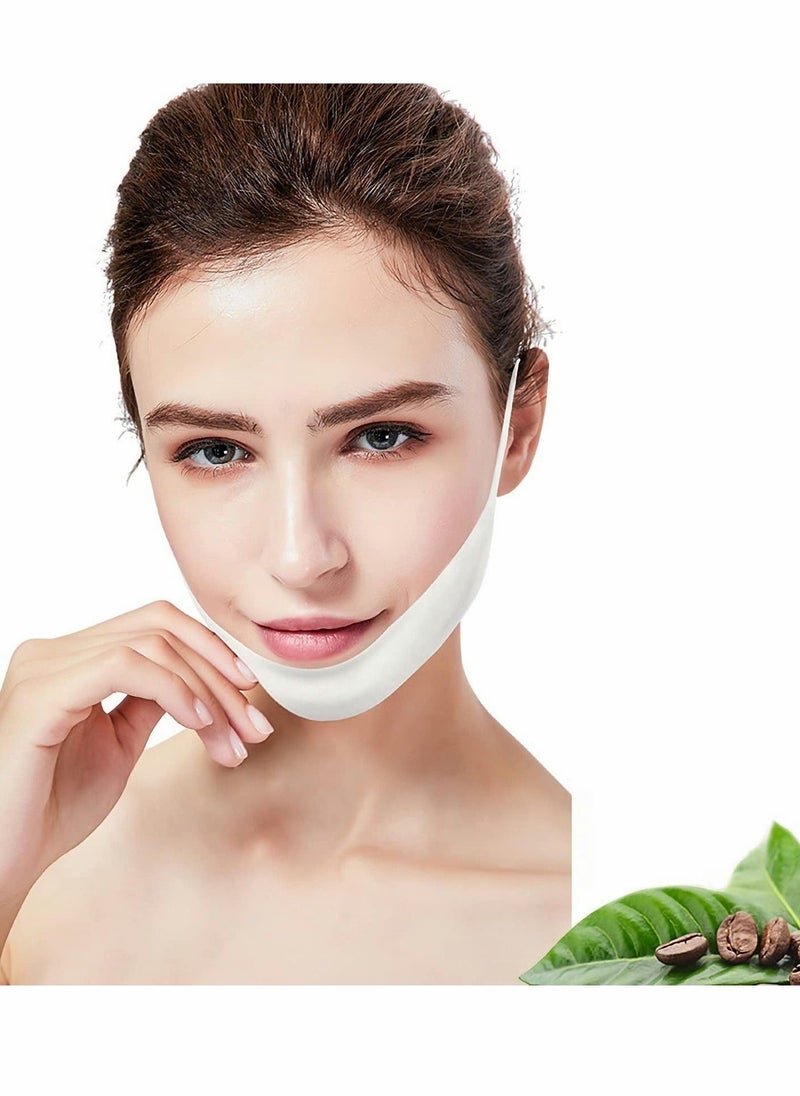 Generic - V-Shaped Slimming Face Mask, Double Chin Reducer Face Lift Tape, Jawline Shaper Chin Strap Neck Lift Tape V-Shaped Face Lifting Mask for Firming and Tightening Skin - Image 1