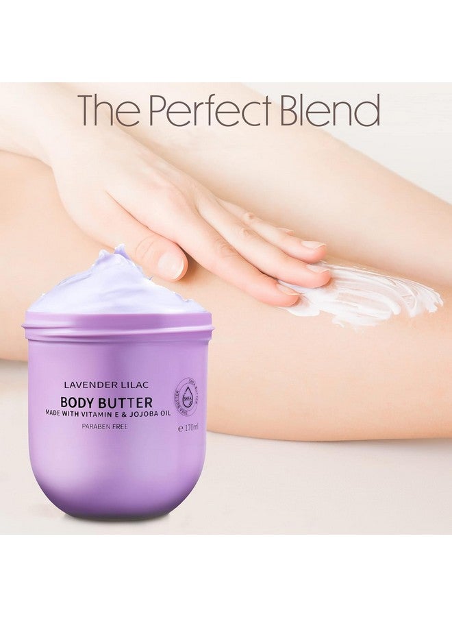 LOVERY Lavender Lilac Body Butter Shea Cream With Jojoba Oil & Vitamin E Hydrating Natural Moisturizer For Hands 12 Fl Oz - Image 5