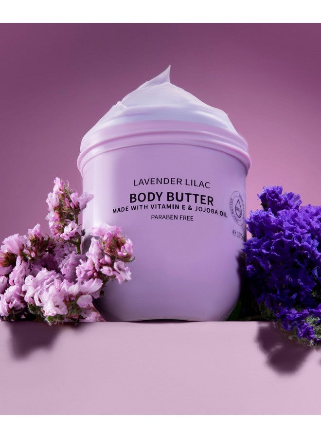 LOVERY Lavender Lilac Body Butter Shea Cream With Jojoba Oil & Vitamin E Hydrating Natural Moisturizer For Hands 12 Fl Oz - Image 2