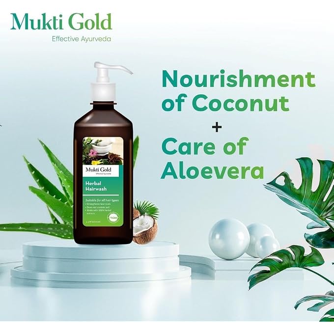 Axiom Mukti Gold Hair Wash 500 ml. - Image 3