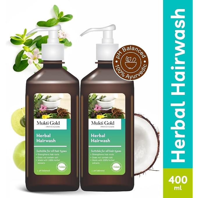 Axiom Mukti Gold Hair Wash 500 ml. - Image 2
