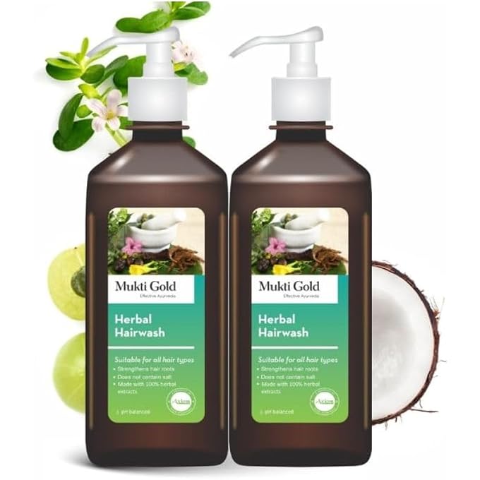 Axiom Mukti Gold Hair Wash 500 ml. - Image 1