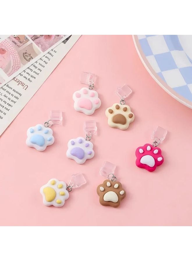 Red Anti Dust Plug Resin Paw Decoration For iPhone 5 14 Phone Charging Port - Image 2