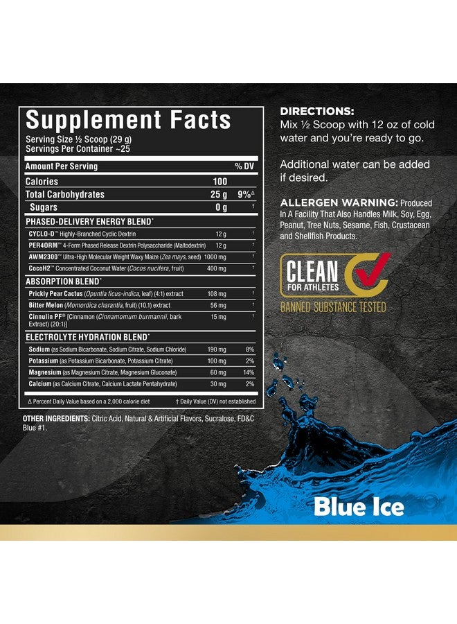 ALLMAX Nutrition - CARBION+ Workout Hydration Supplement Powder with Electrolytes, Supports Endurance, Recovery, and Exercise Performance, Gluten Free and Vegan, Blue Ice, 25 Servings - Image 2