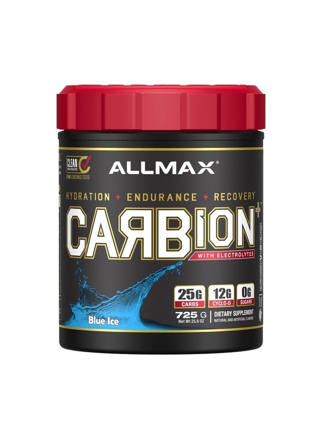 ALLMAX Nutrition - CARBION+ Workout Hydration Supplement Powder with Electrolytes, Supports Endurance, Recovery, and Exercise Performance, Gluten Free and Vegan, Blue Ice, 25 Servings - Image 1