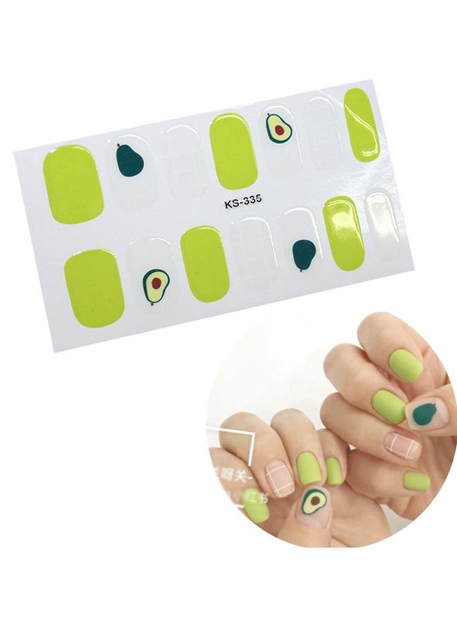 Generic 14-Pieces False Nails Sticker 