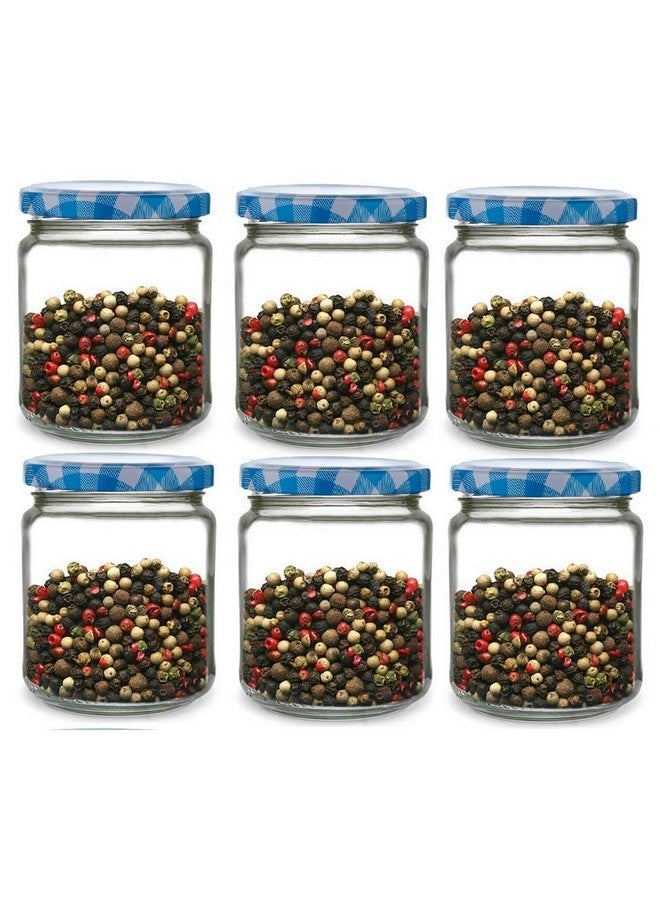 Ash & Roh® - Clear Glass Jar And Container With Air Tight Lid Storage of Spices and Dry Fruit (200 ML ROUND, 6) - Image 4