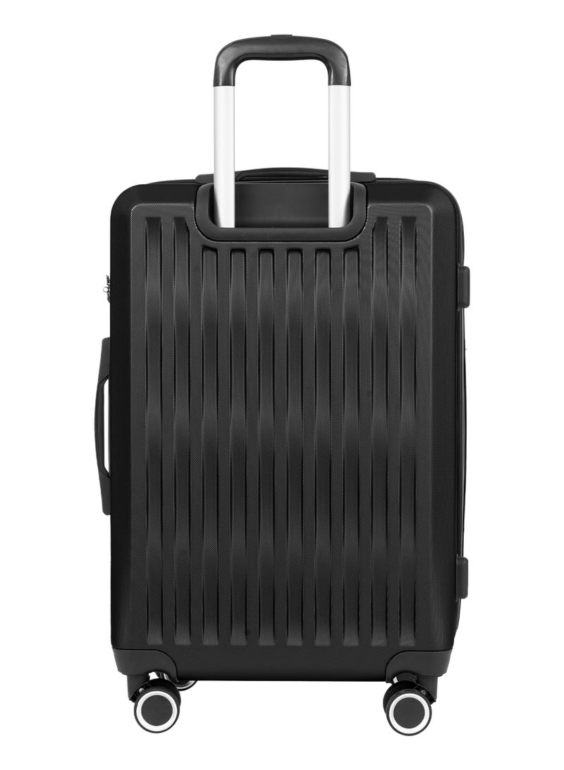 PARAJOHN حقيبة سفر نكسوس بحجم 20 بوصة - حقيبة ترولي خفيفة الوزن 10 كجم من ABS مع 4 عجلات دوارة وقفل TSA، سوداء - Image 3