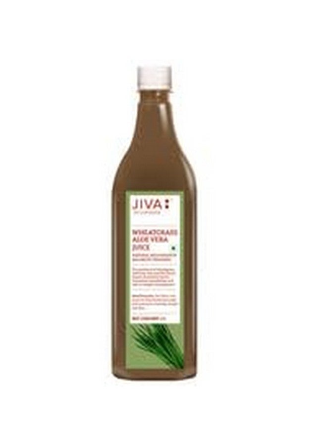 Jiva Wheatgrass Aloe Vera Juice | Help to Boost Immunity | Helps In Weight Management - 1Ltr (Pack of 1) - Image 1