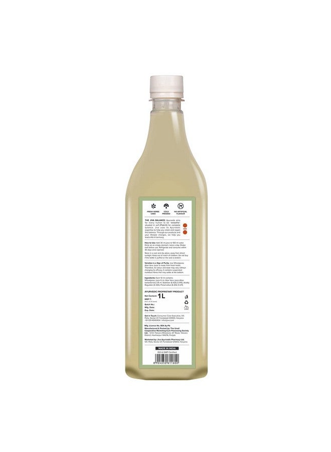 Jiva Wheatgrass Aloe Vera Juice | Help to Boost Immunity | Helps In Weight Management - 1Ltr (Pack of 1) - Image 2