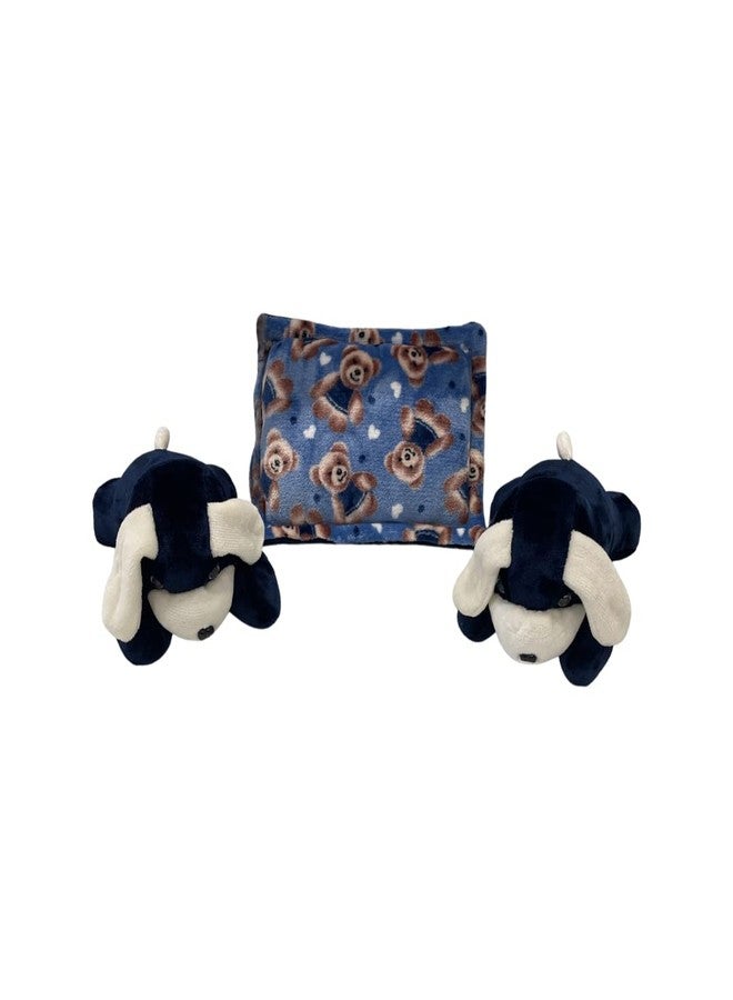 PINKS & BLUES Full Sleeping 5 Piece Baby Bedding Set with 2 Puppy Shape Side Pillows (0-42MONTHS) (Printed Royal) - Image 2