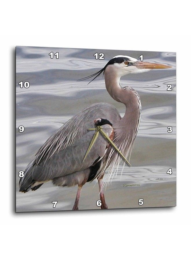 3DROSE Dpp_19132_1 Great Blue Heron Wall Clock 10 By 10Inch - Image 4