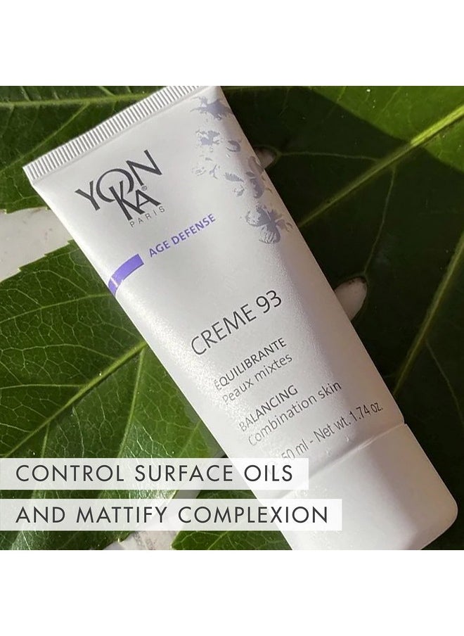 Yonka Yonka Creme 93 Mattifying Moisturizer (50Ml) Balancing Facial Cream For Combination Skin Balance Oily Complexion With Vitamins Ac And E Parabenfree  - Image 3