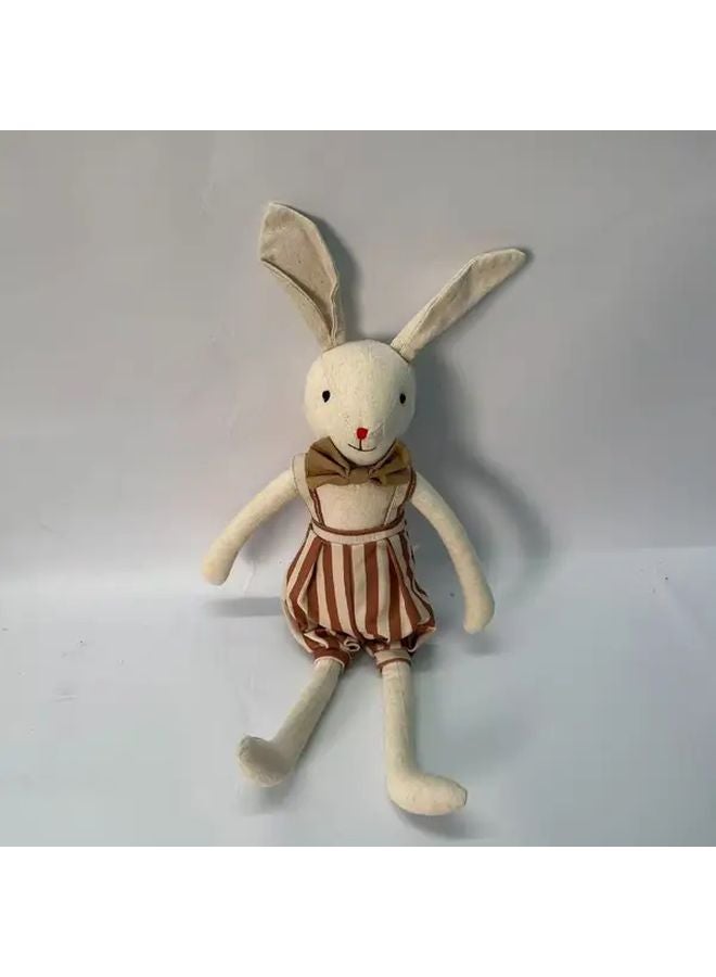 أرنب محشو كبير بعيون معبرة وآذان منفوشة، دمية حيوان محشو ناعم - Image 1