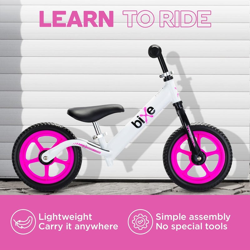 Bixe Aluminum Balance Bike for Kids and Toddlers - Lightweight 4LBS - Toddler Bike - No Pedal Training Bicycle - Bikes for 18 Months to 6 Year Old - for 2 3 4 5 Years Old - Pink - Image 2