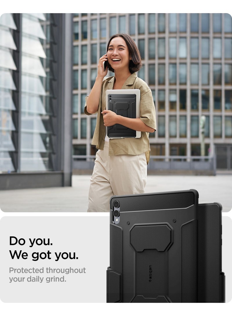 Spigen Rugged Armor Pro Samsung Galaxy Tab S11 Ultra Case Cover 14.6 inch (2025) with S Pen Holder - Black - Image 3