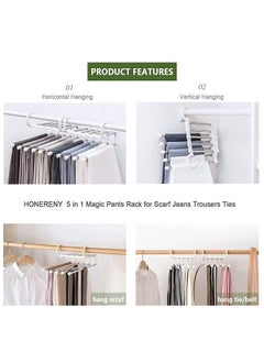 HEXABEX 5 Layer Hanger Space Saving Non-Slip Cloth Organizer  - Image 5
