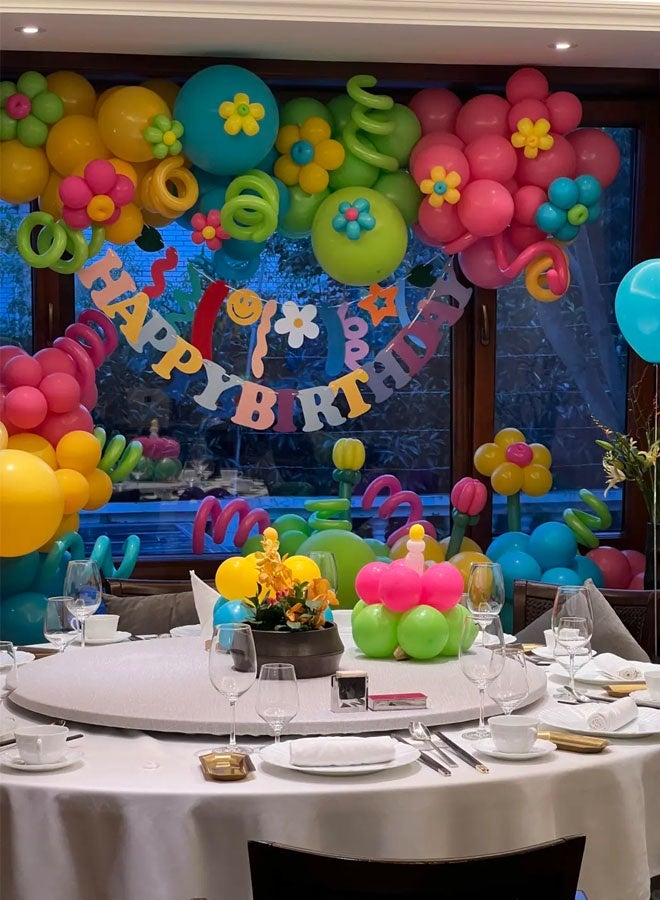 100 Rainbow Balloons Set, 12 Inches Assorted Color Latex Balloons Made With Strong Multicolored Latex for Birthday Baby Shower Wedding Party Supplies Arch Garland Decoration - Image 2