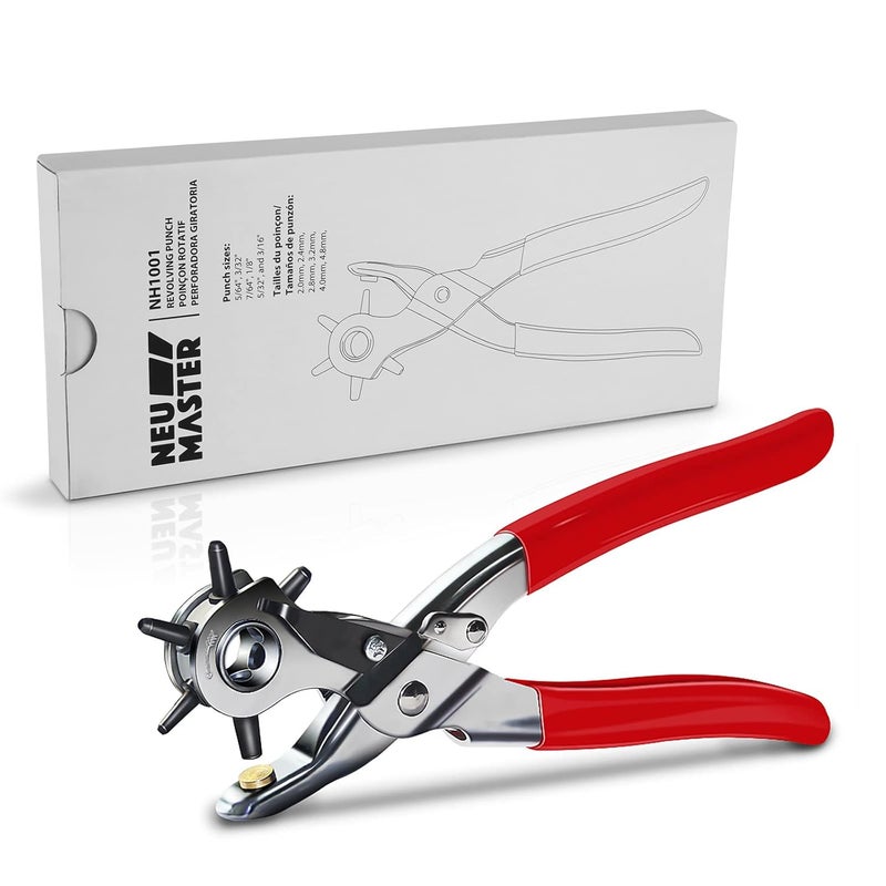 NEU MASTER Eyelet Setting Pliers 5/32 inch Grommet，Hole Punches from 5/64" to 3/16" (5/64" to 3/16"Hole Punches) - Image 5
