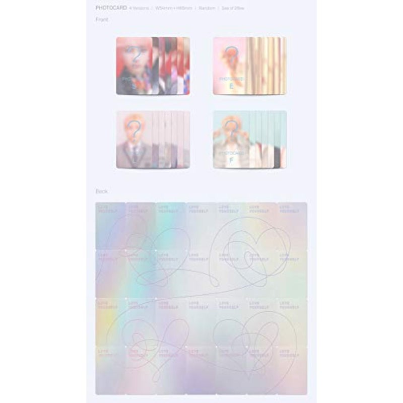 ألبوم Love Yourself Answer F إصدار Bangtan Boys 2 قرص مضغوط + ملصق + كتاب صور + كتاب صغير + بطاقة صور + حزمة ملصقات + هدية (مجموعة 6 بطاقات صور إضافية) - Image 5
