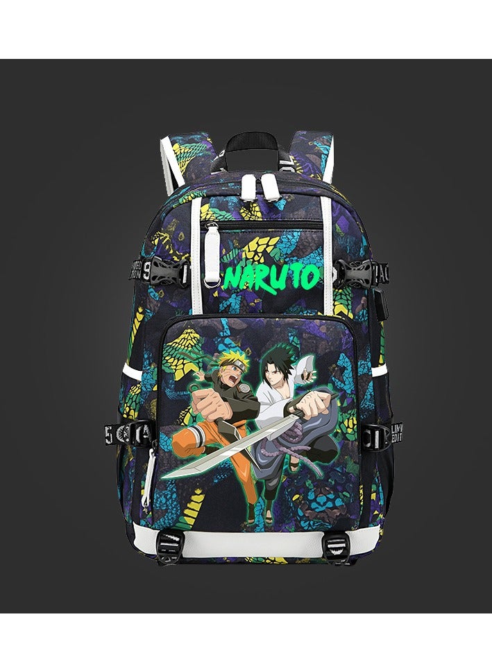 Cartoon Animation Large Capacity Junior High School Student Backpack Student Burden Reduction Backpack Luminous 47*14*30cm