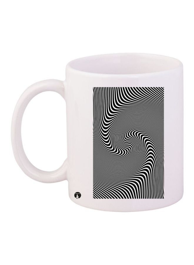 RKN Abstract Printed Coffee Mug White/Black 11ounce - Image 1