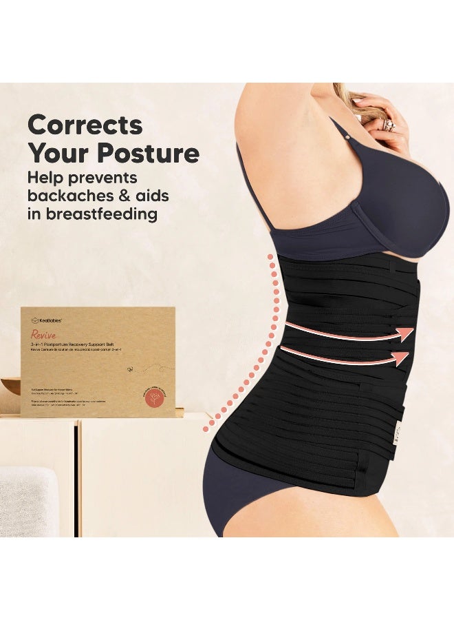 KeaBabies Revive 3-in-1 Postpartum Recovery Belt, Recovery Support, Classic Ivory - Image 3