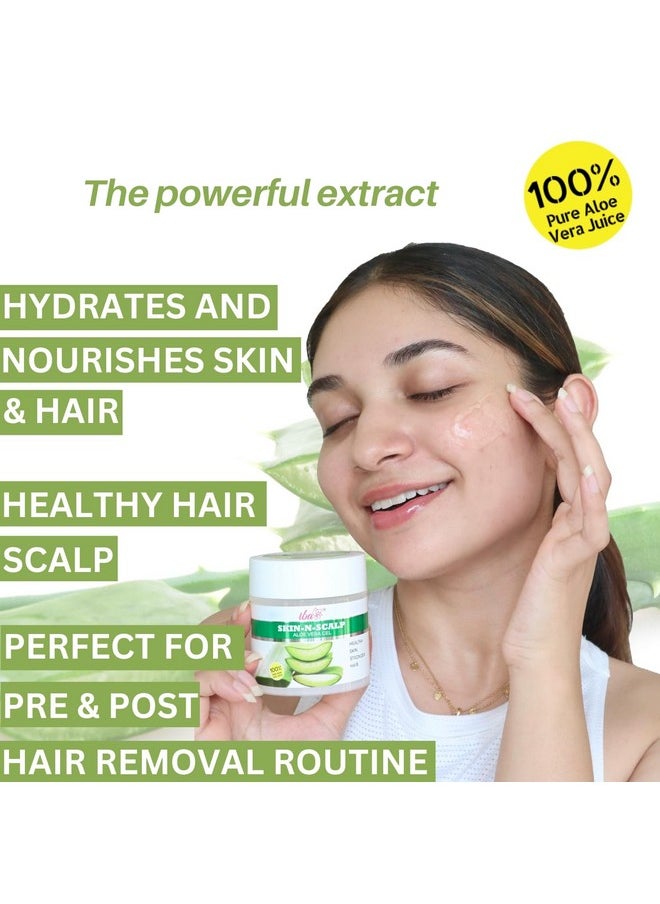 Iba Skin - N - Scalp Aloe Vera Gel For Face, Skin & Hair 100G | 100% Pure Aloe Vera Gel | For Hydrates, Moisturizes, Nourished And Glowing Skin, Healthy Scalp And Stronger Hair | Halal Certified & Vegan  - Image 2