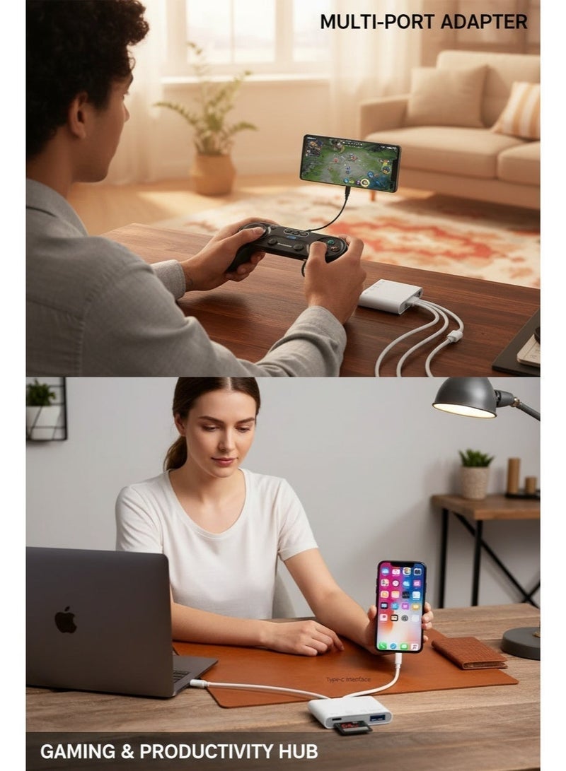 5-In-1 Memory Card Reader With USB OTG Adapter, Compatible With iPhone/iPad, USB-C And USB-A Devices, Micro SD & SD Card Slots, Plug And Play For iOS And Android - Image 4