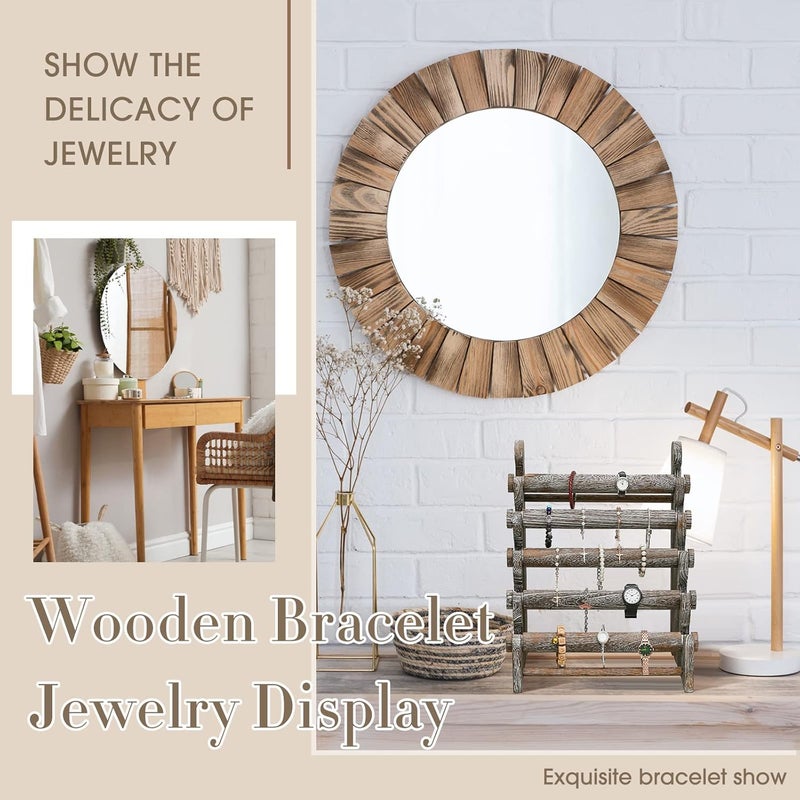 Marsui Wooden Bracelet Holder 5 Tier Bracelet Stand for Jewelry Organizer and Display - Image 5