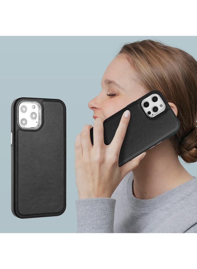 Zaboon Case For iPhone 12 Pro Max Leather Texture Full Coverage Phone Case - Image 5