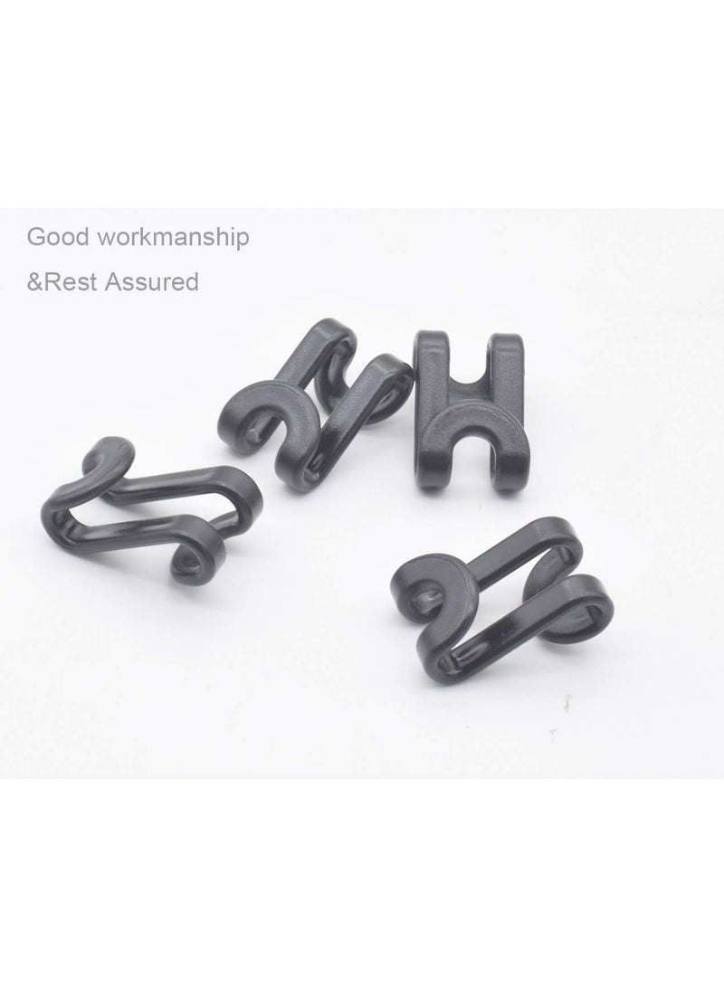 60 Pcs Clothes Hanger Connector Hooks, for Velvet Huggable Hangers, Wooden Hangers, Heavy Duty Space Saving for Closet (Black,60) - Image 4