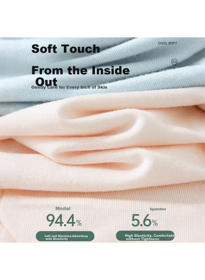 LANG SHA Langsha Modal Women's Seamless 7a Mulberry Silk Antibacterial Breathable Underwear Mid-waist Comfortable Triangle Panties Women - Image 2