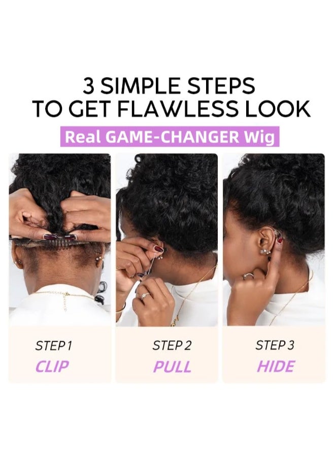 SNV Hidden Strap 360 Skinlike HD Lace Front Wigs Human Hair Water Wave Glueless Wigs Pre Plucked Pre Cut Bleached Tiny Knots 220 Density Full Lace Frontal Wig with Invisible Drawstring Sung Fit 20inch - Image 3