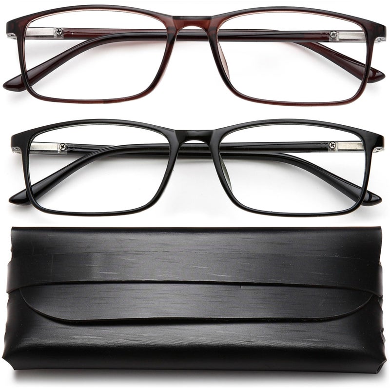 YTDBNS Professional Reading Glasses for MenWomen Blue Light Blocking Computer Readers with Spring Hinges for Glare and UV Protection