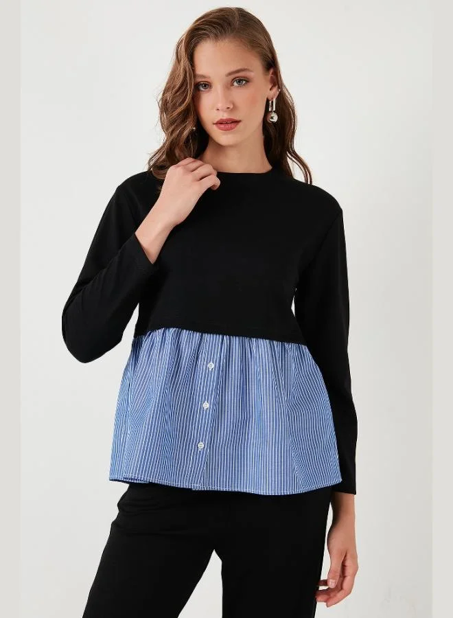 Lela Lela Crew Neck Shirt Oversize Fit OYSHO Fabric Sweatshirt Women's SWEAT 5865880