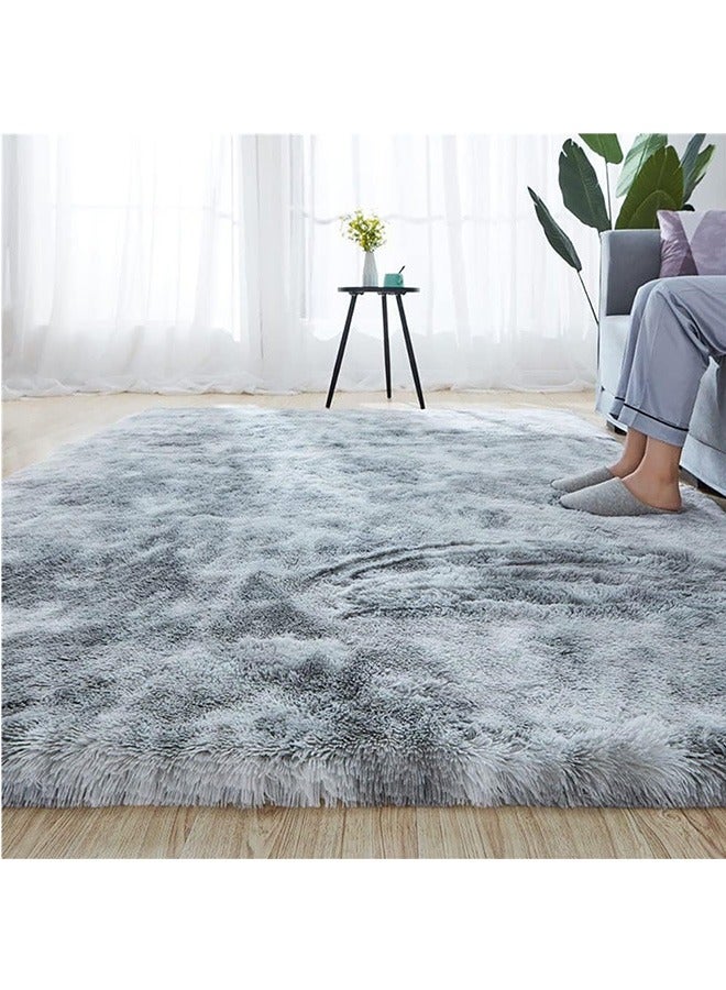 LENND Area Rugs for Bedroom Living Room Fluffy  Fur Rug for Kids Nursery Dorm Room Cozy Furry Rugs Plush Throw Rug  Decorative Accent Rug for Indoor Home Floor Carpet 120 x 160 cm(Grey)  - Image 5