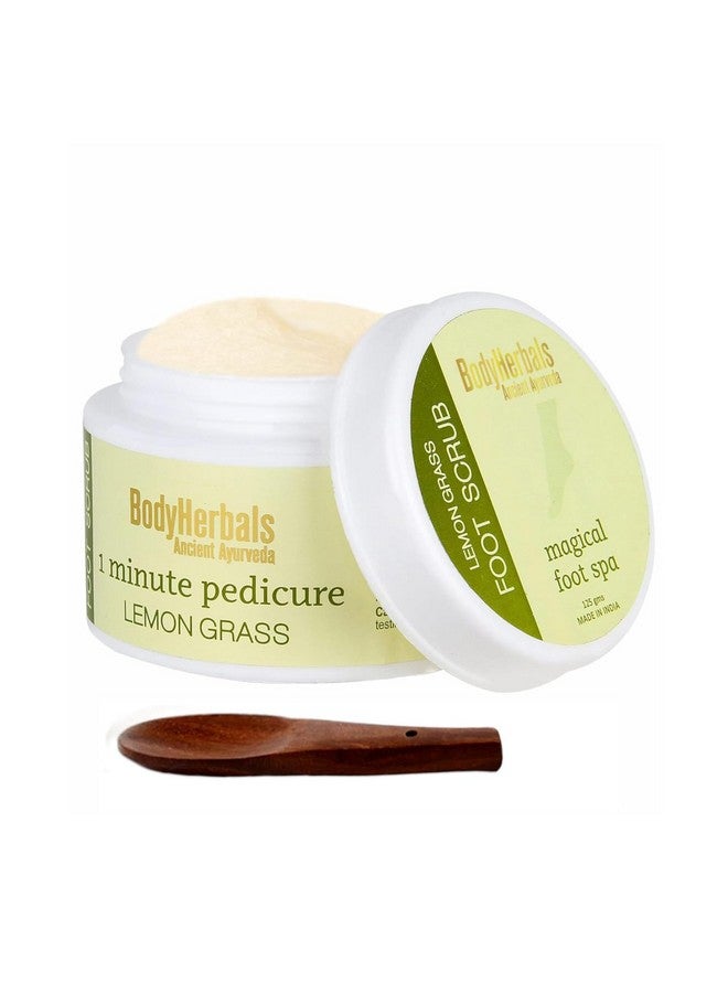 BodyHerbals Lemongrass Foot Scrub 1 Minute Pedicure 125 Gm | 100% Natural Anti- Pigmentation & Cracked Heel Repair Therapy | Exfoliating, Heal And Repair Scrub | Paraben & Sls Free - Image 1