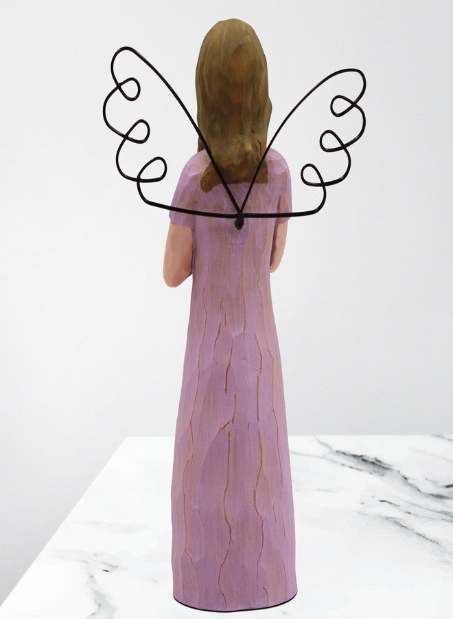 BORLESTA Sympathy Gifts for Loss of Loved One - Bereavement Gifts, Memorial Gifts, Remembrance Gifts, Angel Gifts for Women, Angel Figurines (Purple) - Image 5