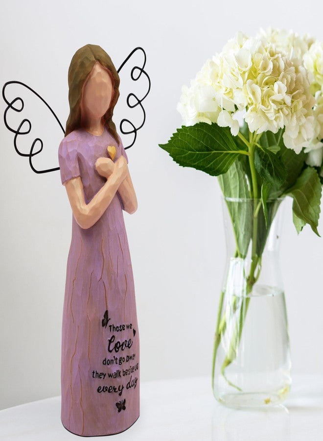 BORLESTA Sympathy Gifts for Loss of Loved One - Bereavement Gifts, Memorial Gifts, Remembrance Gifts, Angel Gifts for Women, Angel Figurines (Purple) - Image 3
