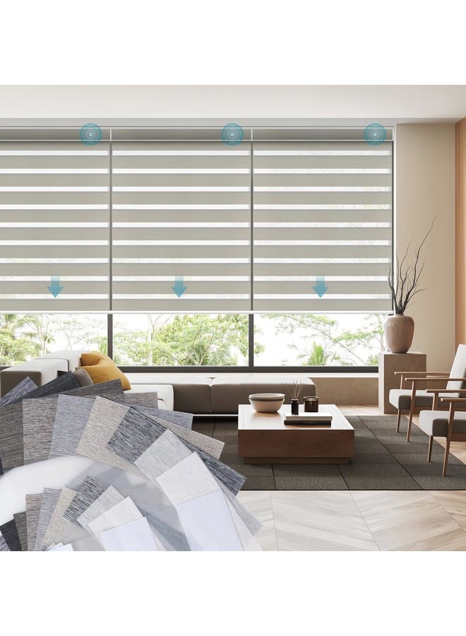 SmartWings Zebra Fabric Sample, Light Filtering Window Shades Sample Fabric, Multi-Color - Image 1